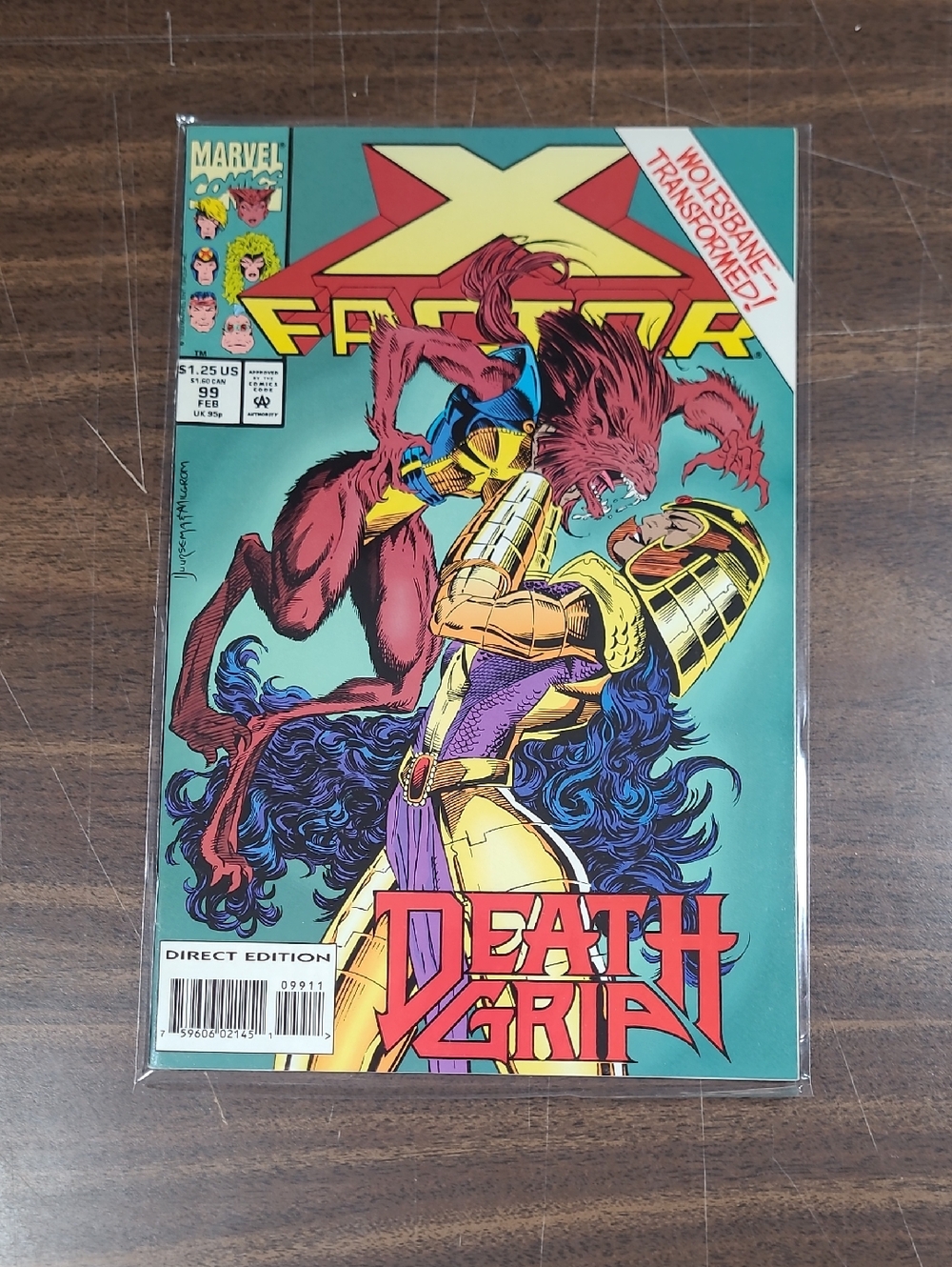 Marvel X-Factor Comic Book Cover #99 February 1993 Bagged